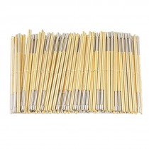 100 Pcs 1.4mm Dia Serrated Tip Spring Testing Probes Pin