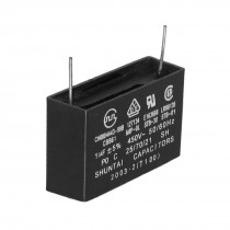 Black Shell 1uF AC 450V Radial Lead Polypropylene Film Motor Capacitor