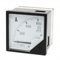 Black Plastic Shell 6L2 AC 0-600A Panel Ammeter Current Pointer