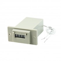 CSK4-CKW AC 220V 4 Digits 2 White Wire Lockable Electronmagnetic Counter