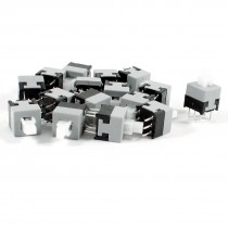 16 Pcs DC 30V 0.5A 6 Pins Latching White Push Button Torch Switch 8.5x8.5mm