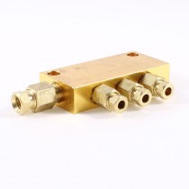 Air Pneumatic Brass Adjustable 3 Ways Oil Distributor Regulating Manifold Block