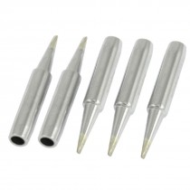 Silver Tone 1.7mm Chisel Width Soldering Iron Tip 5 Pcs 
