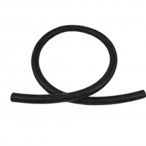 21.2mm Dia Black Plastic Corrugated Conduit Tube 1M NEW