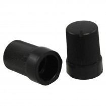 10 Pcs Black 6mm Shaft 9mm Top Dia Potentiometer Control Knobs Caps 