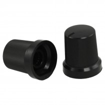 10 Pcs Black 6mm Shaft 13mm Top Dia Potentiometer Volume Control Knobs 