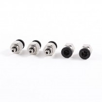 5 Pcs 5mm Male Thread 6mm Push in Joint Pneumatic Connector Quick Fitting