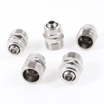 5 Pcs 16mm Male Thread Quick Adapter Joints Fittings for 6mmx10mm Air Pipe