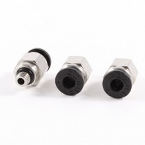 3 Pcs 5mm Male Thread 4mm Push In Joint Pneumatic Connector Quick Fitting