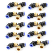 10 Pcs 1 8"PT Male Thread 6mm Push in Joint Pneumatic Connector Quick Fitting