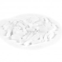 100 Pcs 5mmx15mm White Nylon 66 LED Spacer Supports Cylindrical for PC Board