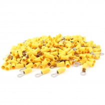500 x RV5 5 5 Yellow Pre Insulated Ring Terminals for AWG 12 10 Wire 10 Stud