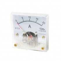 Analogue DC Current Panel Meter 0-20A Amperemeter Gauge w Screws