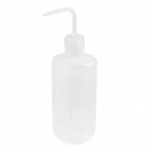 Clear White Plastic Cylinder Shaped Squeeze Measuring Bottle 500ml