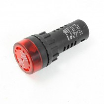 AC/DC 24V 20mA Red LED Signal Indicator Light Lamp w Alarm Buzzer