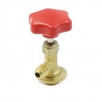 Red Rotating Control Valve Brass Thread R134 Refrigerant Can Opener CT-339