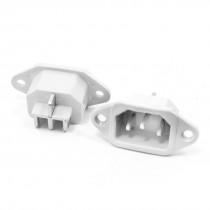 AC 250V 10A IEC320 C14 Inlet 3 Pins Power Socket Pair for Electric Cooker