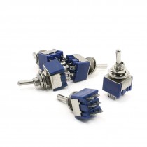 AC 3A 250V 6A 125V DPDT 2 Position ON/ON Latching Toggle Switchs 5pcs