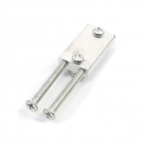 22mm x 15mm x 5mm Silver Tone Aluminum Alloy Motor Holder Base