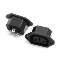 2Pcs AC 250V 10A Screw Type IEC 320 C13 Female Outlet Power Socket Adapter