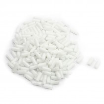 200 Pcs White Nylon 15mm Long Tube Shape Extruded Hollow Bar