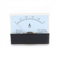 DC 0-1A Fine Tuning Dial Panel Ampere Meter Clear Off White