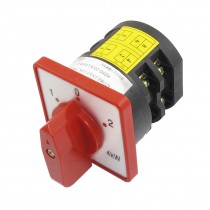 Locking 4KW AC 380V 20A 8 Terminals 3 Position Cam Combination Changeover Switch