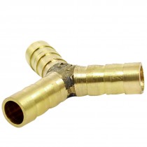 10mm Brass Barbed 3 Way Y Shaped Fuel Hose Connector
