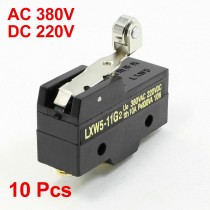 10 Pcs Short Hinge Roller Lever 1NO 1NC 1Com Micro Switch AC 380V DC 220V
