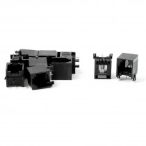 10Pcs RJ11 6P2C PCB Jacks Telephone Line Sockets Ports 13 x 12 x 14mm