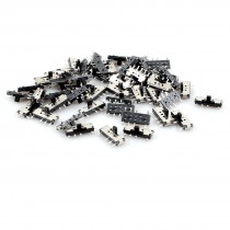 50 Pcs On/Off/On 3-Position 8 Pin DPDT 2P2T Vertical Mini SMD SMT Slide Switch