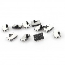 10 Pcs 7x4x1.5mm On/Off/On DPDT 2P2T 6 Pin Vertical Mini SMD SMT Slide Switch