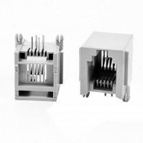 20 Pcs 0.6" Long RJ11 6P4C PCB Jacks Horizontal Sockets Gray for WAN Modem