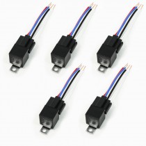 DC 12V 40A 4 Pin Female Plastic Socket NO SPST Vehicle Auto Car Relay 5 Pcs