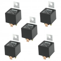 DC 12V 40A 1NO 1NC SPDT 5 Pin Male Plug Truck Car Power Relay 5 Pcs