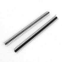 2 Pcs 40 Position 2.0mm Spacing Single Row Right Angle Male Pin Header Strip
