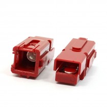 2 Pcs Red Plastic Electrical 1cm Holes Components Powerpole Connector 75A 600V