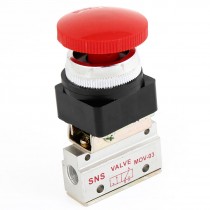 MOV-03 Red Mushroom Head Push Button Self Locking Mechanical Valve