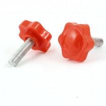 2 Pcs Replacement M8 x 25mm Thread Hexagonal Clamping Knob 32mm Dia