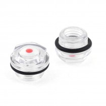 Air Compressor Screw Type 16mm Dia Thread Oil Liquid Level Sight Glass 2 Pcs