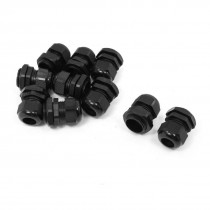 10 x PG16 Black Plastic Glands Connectors for 10mm to 14mm Cable