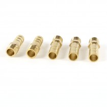 5 Pcs 1/8"PT Male Thread to 8mm Hose Barb Brass Straight Coupling Fitting