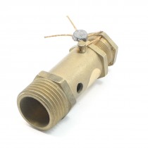 Metal 0.8" Thread Pressure Relief Valve Gold Tone for Air Compressor