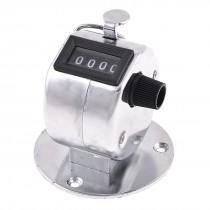 Round Base Reset Knob Metal Finger Ring 4 Digits Hand Tally Counter