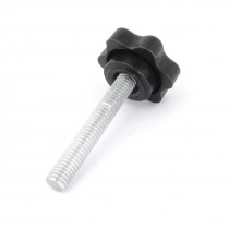 Assembly Parts Star Shaped 5.5mm Dia Threaded Black Knob