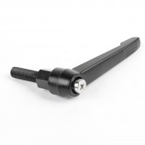 Portable Black Metal M8x25mm Threaded 60mm Adjustable Handle Lever