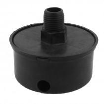 15.5mm Male Threaded Dia Black Plastic Air Compressor Silencer Muffler