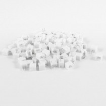 100x Single Row 2 Pins Straight Flat Header Socket Connector