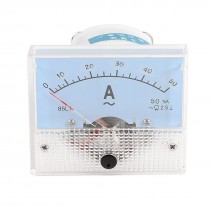 Class 2.5 Accuracy AC 0-50A 85L1 White Analog Panel Meter Ammeter