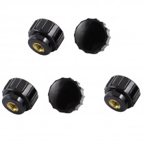 5 Pcs Black 3mm Diameter Female Thread Thumbscrew Grip Knurled Knob